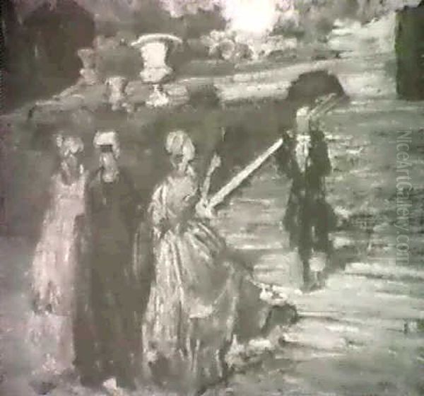 The Masked Ball Oil Painting by Rupert Charles Bunny