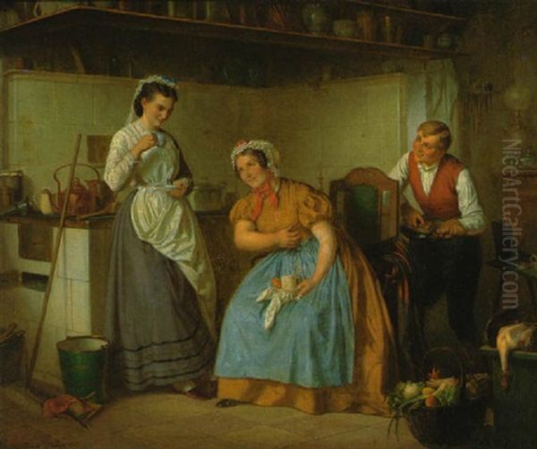 Kaffeepause Oil Painting by Paul Burde