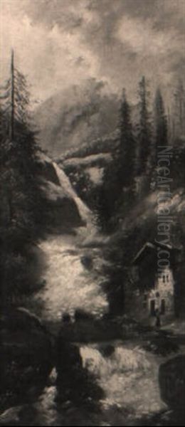 Motiv Aus Dem Veitschgraben Oil Painting by Josef Burgaritzky