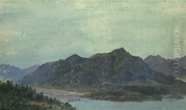 Im Voralpenland Oil Painting by Heinrich Buerkel