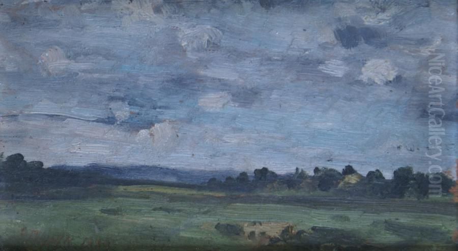 Paysage De La Campagne Roumaine Oil Painting by Jean Alpar