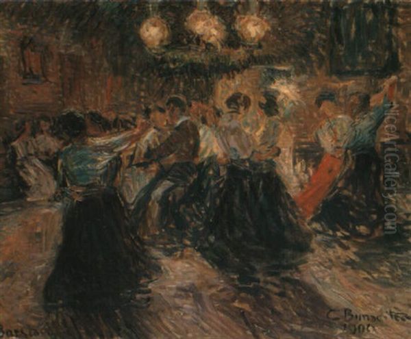 Feierabend Oil Painting by Georg Burmester