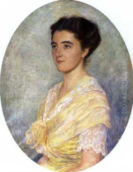 Portrat Einer Jungen Frau Oil Painting by Daniel Burnand