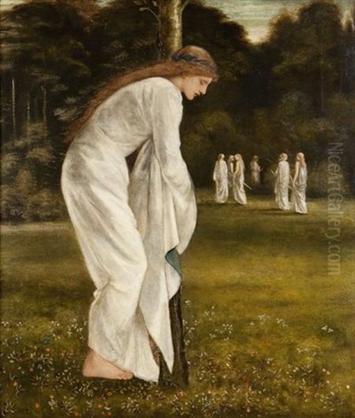The Princess Chained To A Tree Oil Painting by Edward Burne-Jones