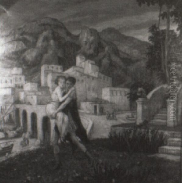 Andromeda Rescued Oil Painting by Bryson Burroughs