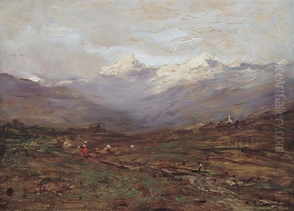 Lavori Nei Campi Oil Painting by Giuseppe Buscaglione