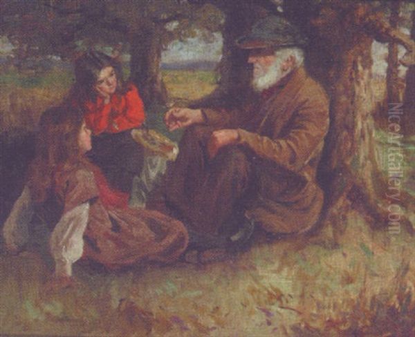 Fighting His Battles Over Again Oil Painting by George-Edmund Butler