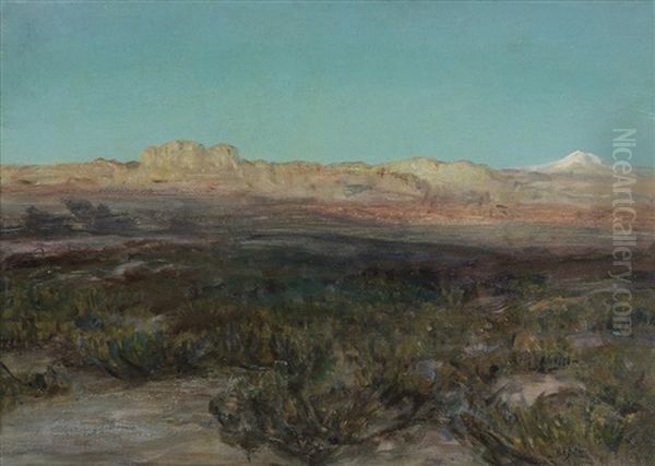 Arizona Sunset Oil Painting by Howard Russell Butler