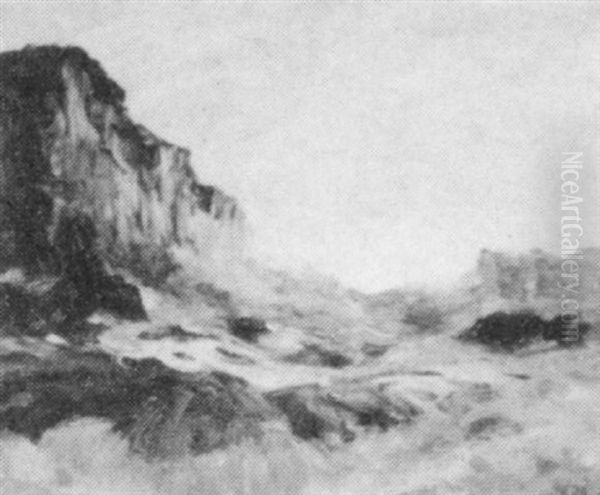 Bald Head Cliff, Ogunquit, Maine, Five Minutes Before Sunrise, September 1916 Oil Painting by Howard Russell Butler