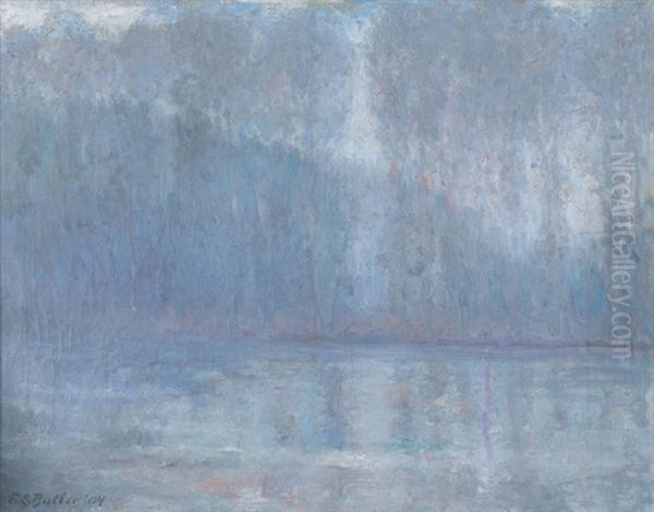 Bord De Seine Pres De Giverny Oil Painting by Theodore Earl Butler