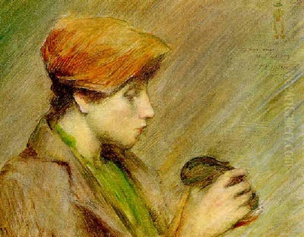 Suzanne (hoschede) Au Lapin Oil Painting by Theodore Earl Butler