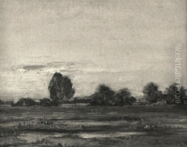 Dachauer Landschaft Oil Painting by Bernhard Buttersack