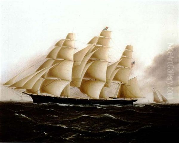 The American Clipper Ship Westward-ho Oil Painting by James Edward Buttersworth