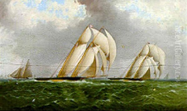 During The Race Oil Painting by James Edward Buttersworth