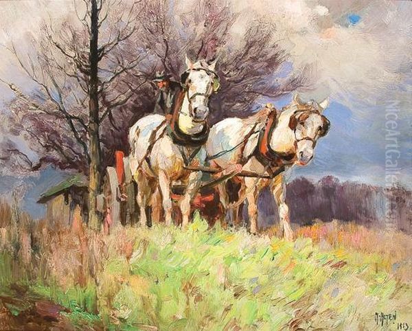 The Last Load Oil Painting by Mathias (Joseph) Alten