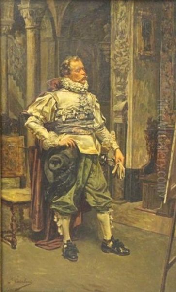 Le Mousquetaire, 1899 Oil Painting by Maximo Juderias Caballero