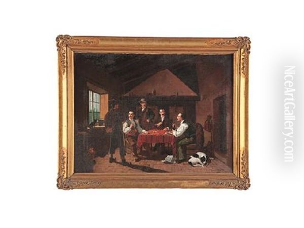 Reunion De Cazadores Oil Painting by Manuel Cabral Aguado Bejarano