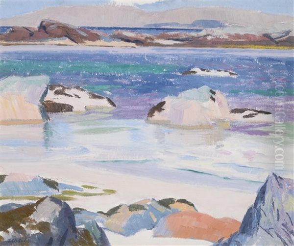 Iona Looking Towards Mull Oil Painting by Francis Campbell Boileau Cadell