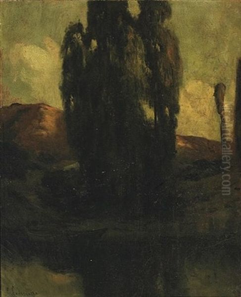 Eucalyptus At Twilight Oil Painting by Giuseppe Cadenasso