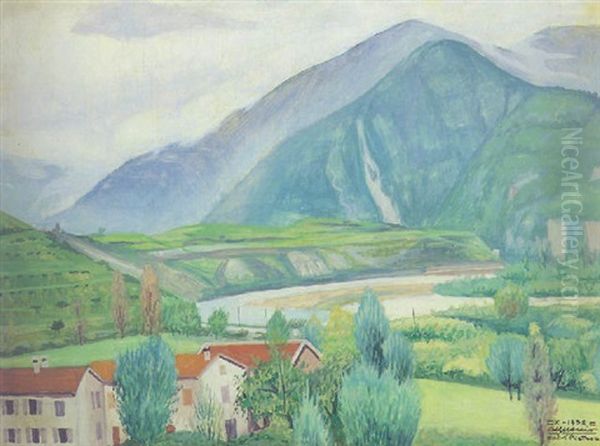 Paesaggio Montano Oil Painting by Cagnaccio Di San Pietro
