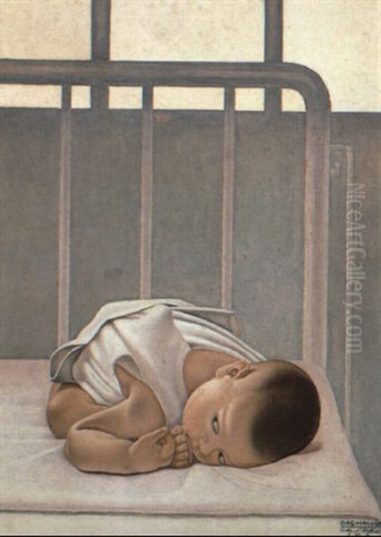 Neonato Oil Painting by Cagnaccio Di San Pietro