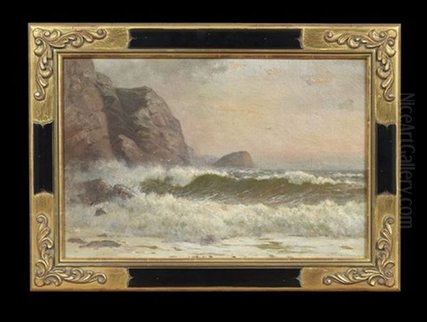 Crashing Of The Waves, Cape Cod Oil Painting by Charles Drew Cahoon