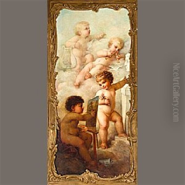 The Four Seasons (4 Works) Oil Painting by Josephine Calamatta