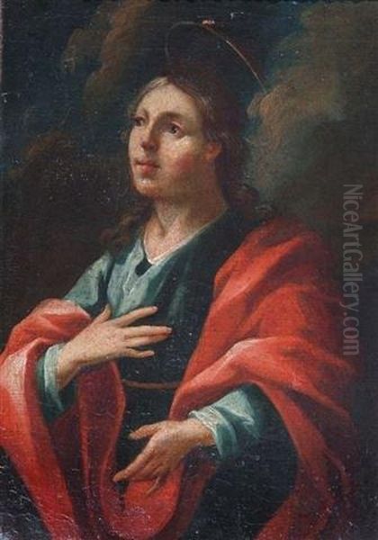 Portrait Of A Female Saint Oil Painting by Martino Altomonte