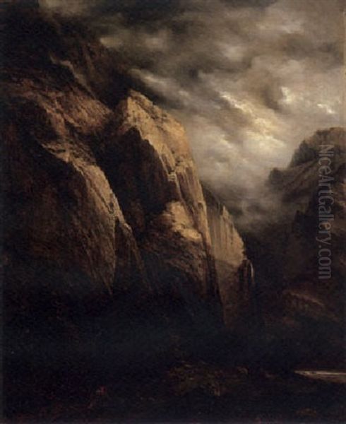 Gewitterlandschaft Oil Painting by Alexandre Calame