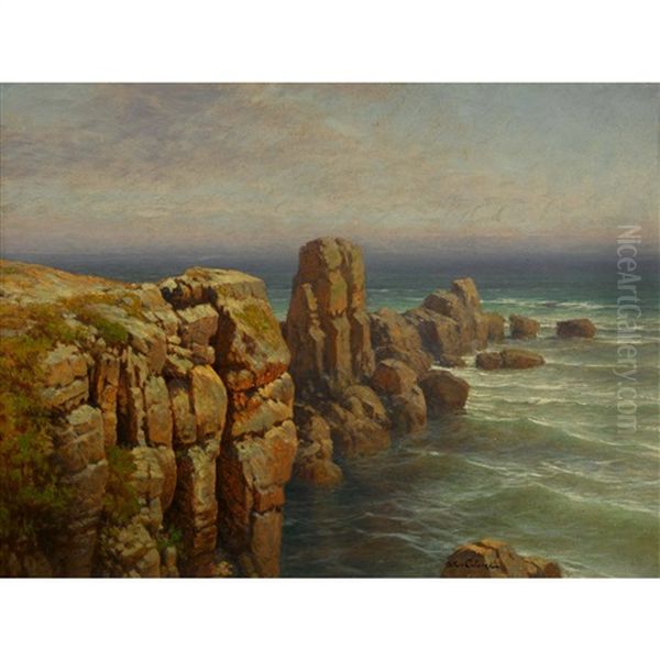 Roches Granitiques Au Croisie (la Haute Cote) Oil Painting by Arthur Calame