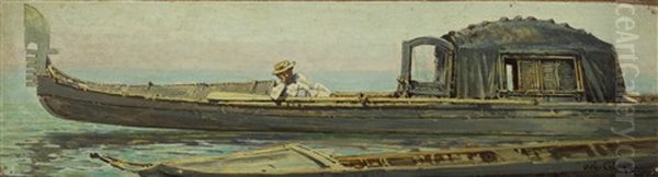 Gondel Mit Gondoliere Oil Painting by Arthur Calame