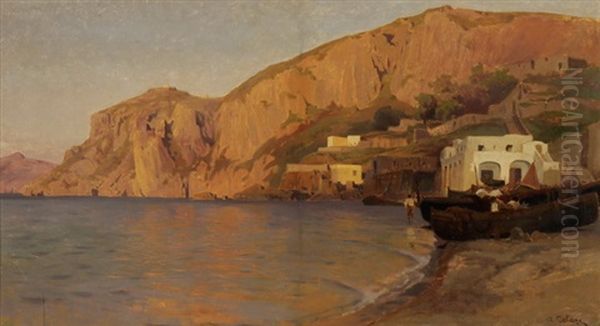 Mediterrane Kustenansicht Oil Painting by Arthur Calame