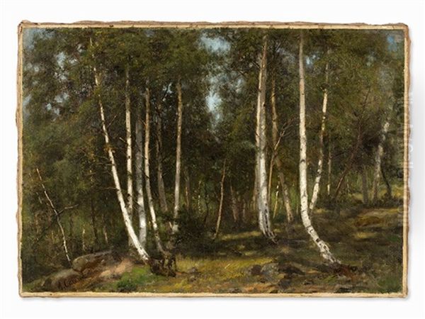 Birch Forest Oil Painting by Arthur Calame