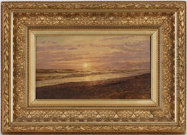 Apres La Tempete, Bord De Mer A Bordighera Oil Painting by Arthur Calame