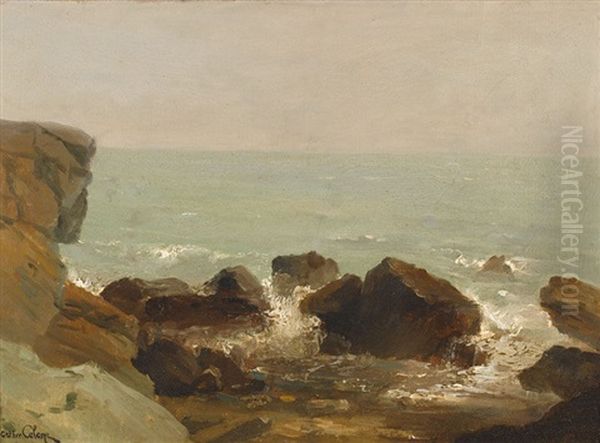 Felsige Brandung Oil Painting by Arthur Calame