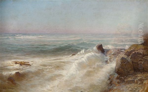 Bretonische Kustenimpression (l'ocean. Impression De Bretagne) Oil Painting by Arthur Calame