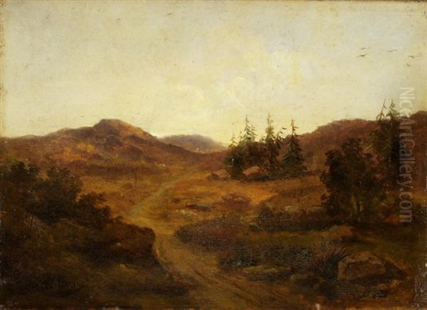 Landschaft In Abendstimmung Oil Painting by Arthur Calame