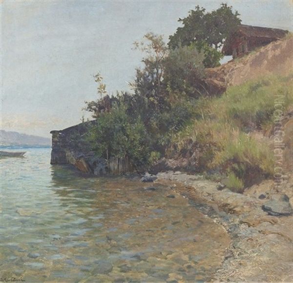 Lac De Thoune Oil Painting by Arthur Calame
