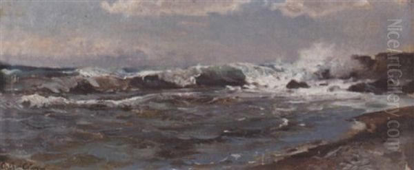 Kustenpartie Oil Painting by Arthur Calame