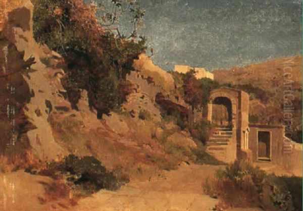 Altes Tor Auf Capri Oil Painting by Arthur Calame