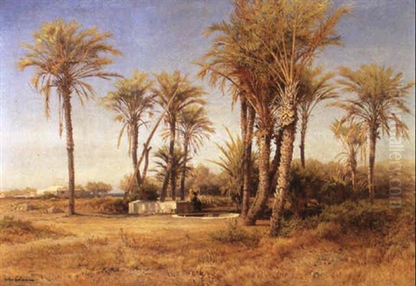 Puit En Ligurie Oil Painting by Arthur Calame