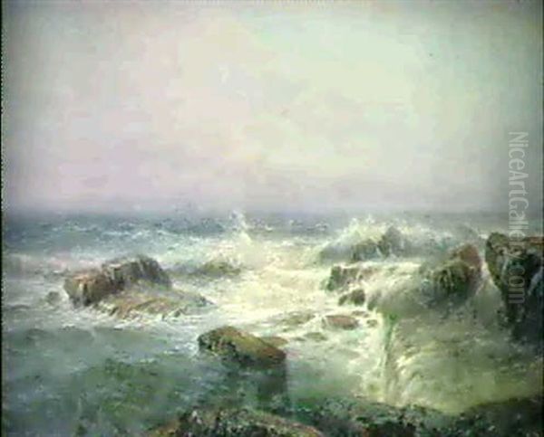 Brandung Vor Der Kuste Oil Painting by Arthur Calame