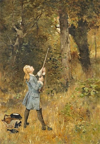 Junger Jager Oil Painting by Edoardo Calandra