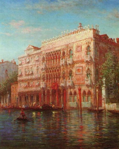 The Doges Palace Oil Painting by Charles Clement Calderon