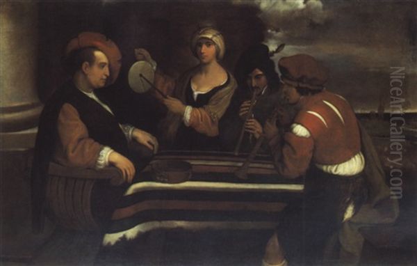 Concerto Campestre Oil Painting by Giuseppe (Il Cremonese) Caletti