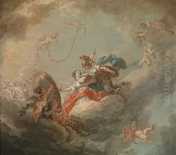 Minerva Inspiriert Die Malkunst Oil Painting by Alphonse-Apollodore Callet