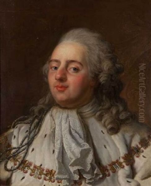 Portrait En Buste De Louis Xvi En Costume De Sacre Oil Painting by Alphonse-Apollodore Callet