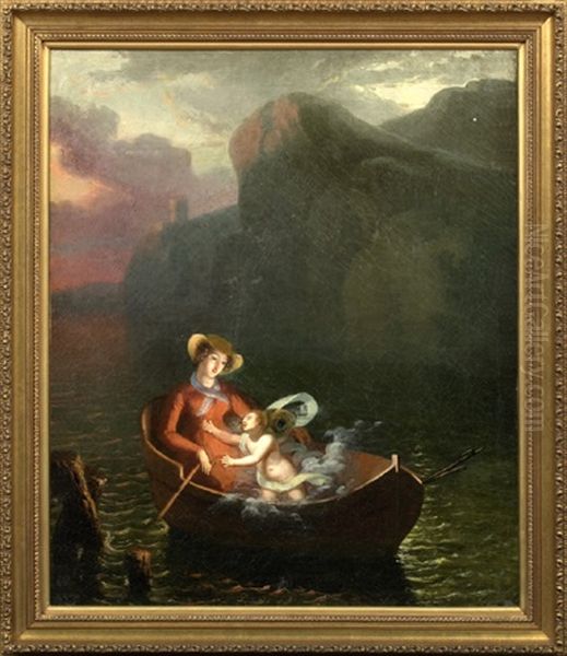 Whipserings Of Love In The Moonlight Oil Painting by Alphonse-Apollodore Callet