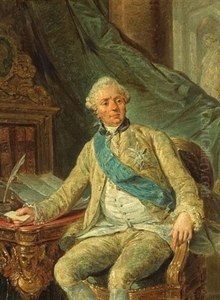 A Portrait Of Charles Gravier, Comte De Vergennes Oil Painting by Alphonse-Apollodore Callet