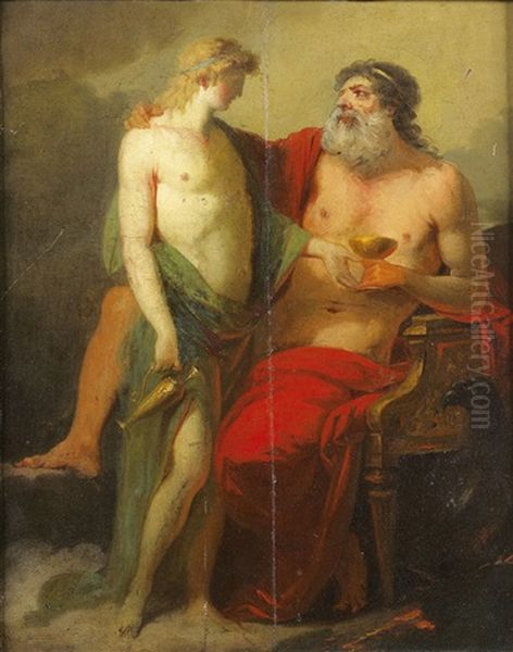 Zeus Et Ganymede Oil Painting by Alphonse-Apollodore Callet